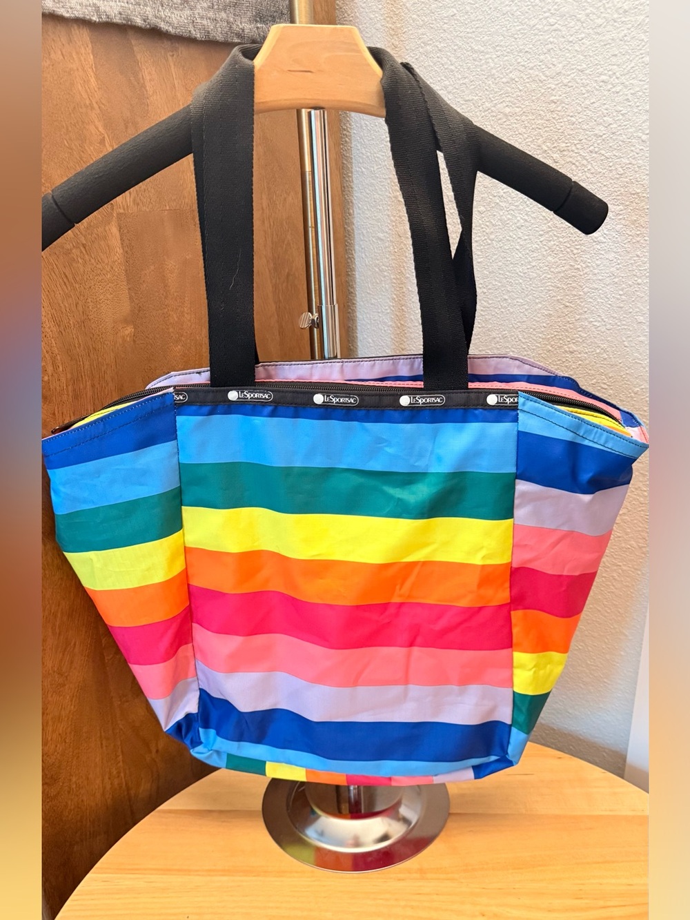 LeSportsac Tote Bag Rainbow Stripe LGBTQ colors